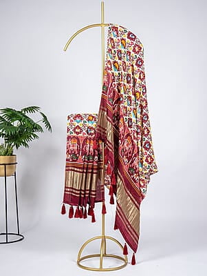 B1472:Beautiful Gajji Silk Duppata