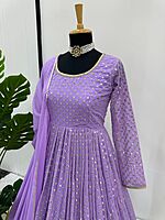 V509: Beautiful Georgette frock with duppata