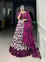 B2054: Beautiful Dola Silk Long Frocks With Duppata B2054: Beautiful Dola Silk Long Frocks With Duppata