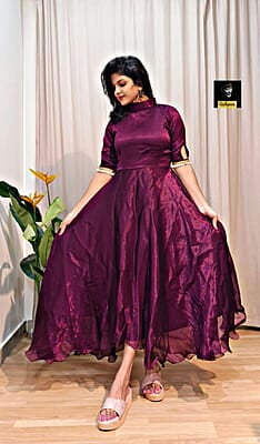 B2001: Beautiful Shimmer Georgette Frock