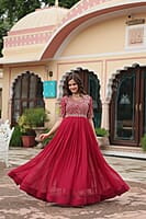 B2091: Beautiful Georgette Long Frocks