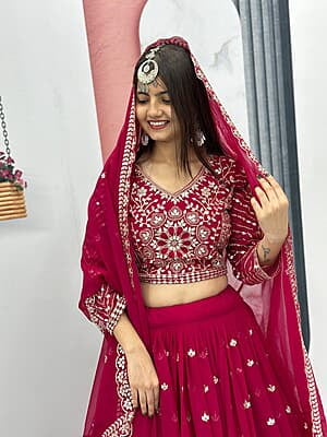 V14: Beautiful Georgette Lehanga Set