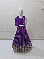 P172: Beautiful Designer Georgette Kids Lehenga Set P172: Beautiful Designer Georgette Kids Lehenga Set