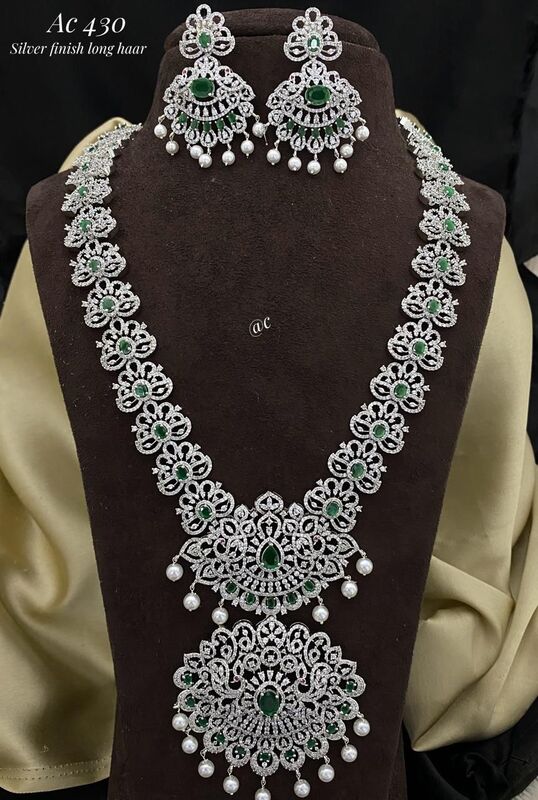 V676: Beautiful Silver Finish Long Haram