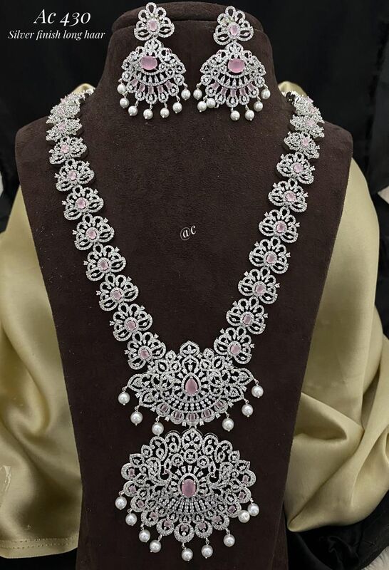 V677: Beautiful Silver Finish Long Haram