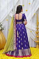 B016:Kanchi Pattu Anarkali Long Frock With Dupatta