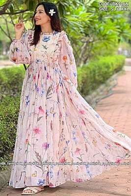 B2002: Beautiful Georgette Long Frock