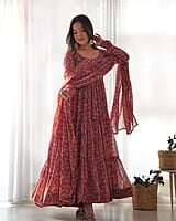 B2095: Beautiful 3PC Georgette Dress Sets
