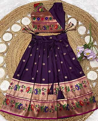 V121: Beautiful Soft silk paithani lehanga set