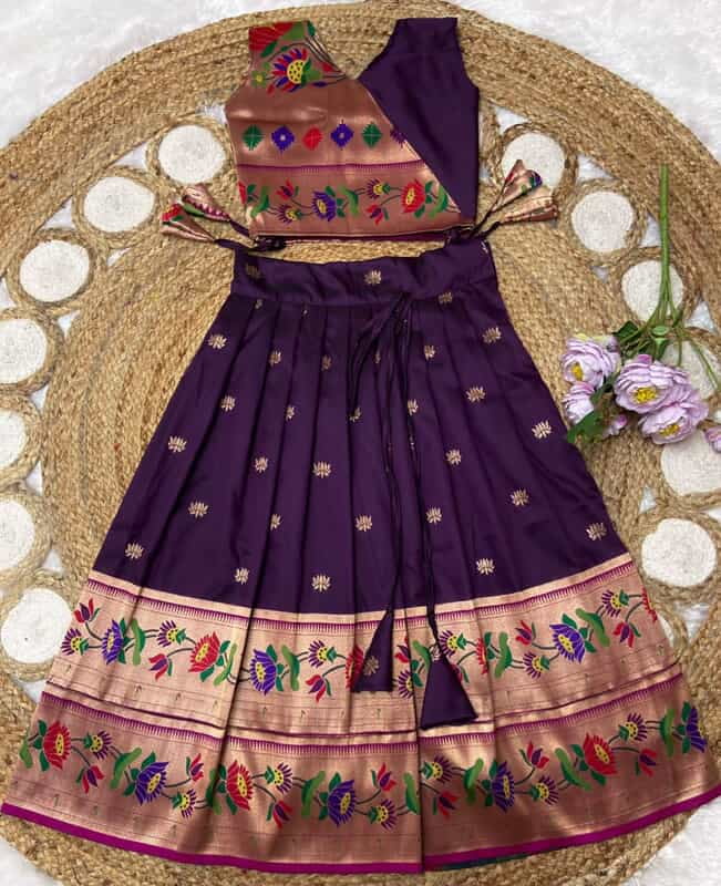 V121: Beautiful Soft silk paithani lehanga set V121: Beautiful Soft silk paithani lehanga set