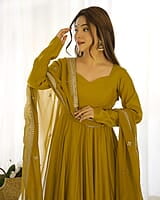 B1998: Beautiful Georgette Frocks With Duppata