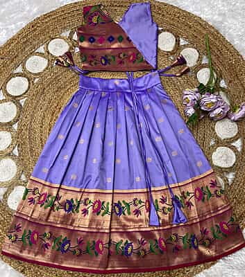 V124: Beautiful Soft silk paithani lehanga sets