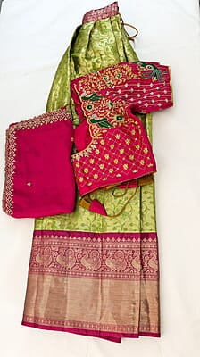 B1322: Beautiful Soft Tissue Silk Lehenga Set