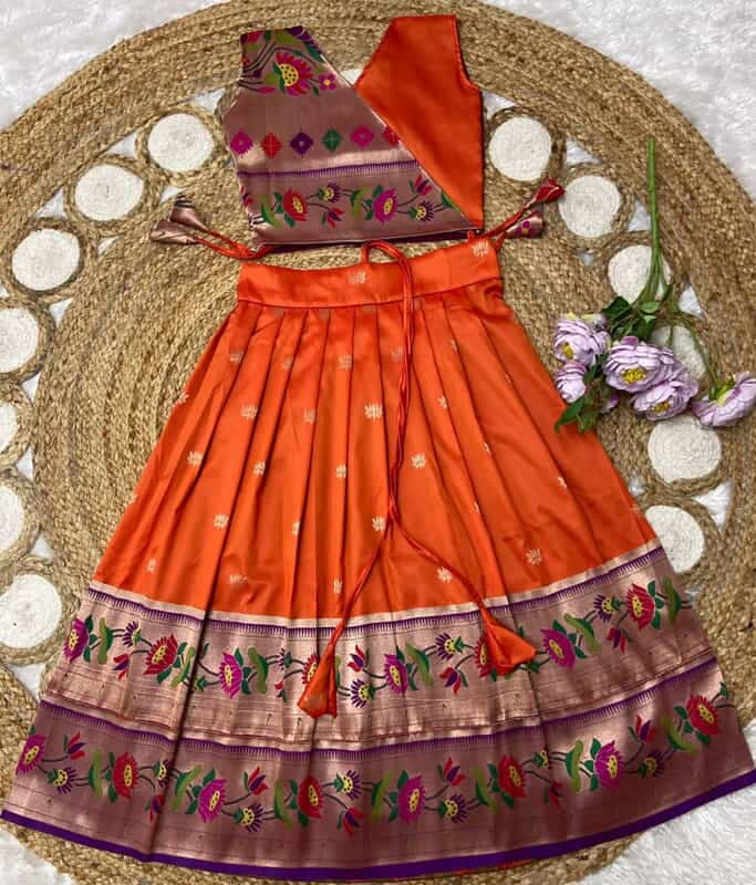 V126: Beautiful Soft silk paithani lehanga set V126: Beautiful Soft silk paithani lehanga set
