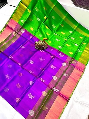 B062: Pure Handloom Uppada Silk Saree With Stitched Blouse