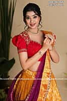 B3341: Beautiful Banarasi and Dola Silk Lehenga set B3341: Beautiful Banarasi and Dola Silk Lehenga set
