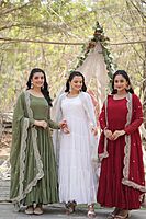 V510: Beautiful Georgette frocks with duppata