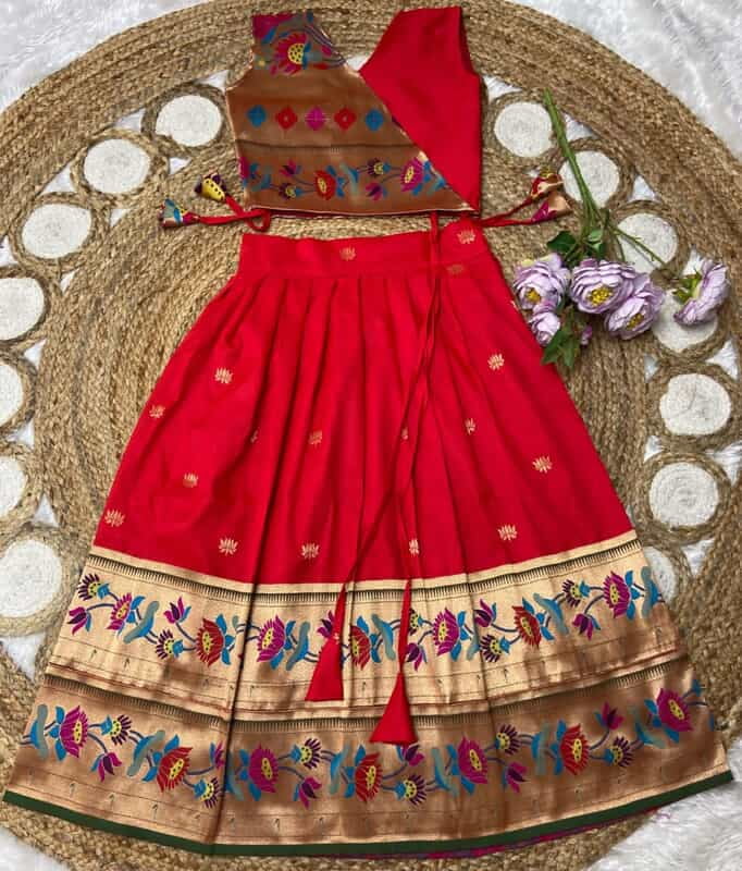 V129: Beautiful Soft silk paithani lehanga set V129: Beautiful Soft silk paithani lehanga set