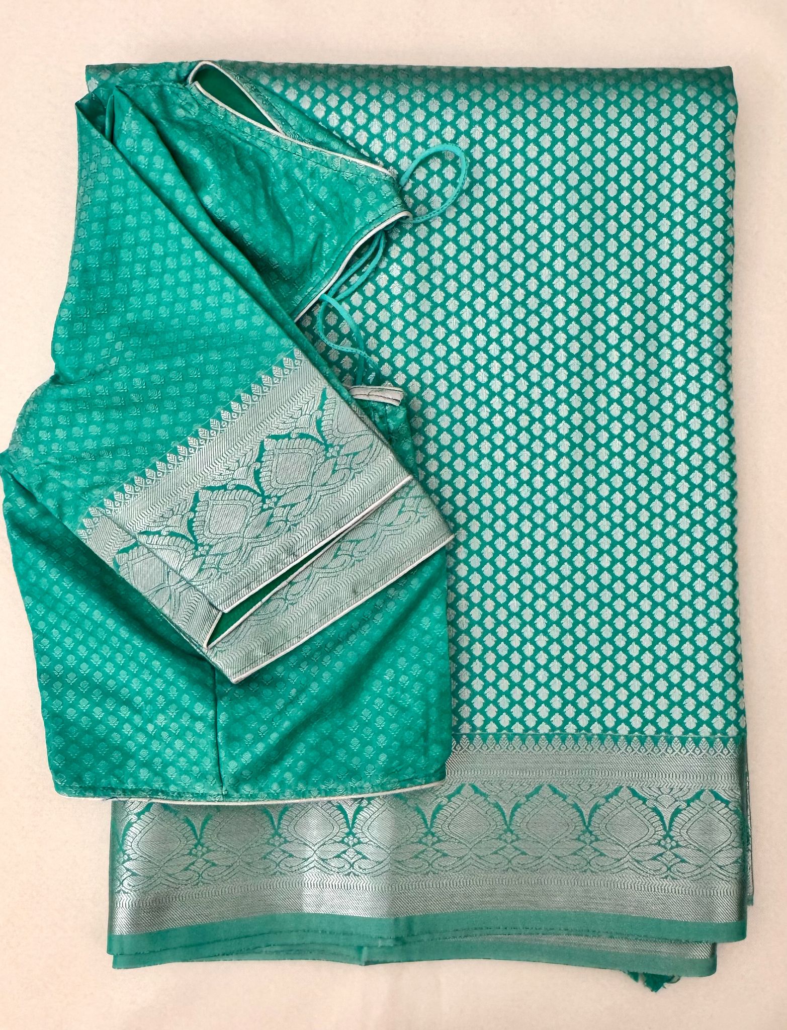 P520: Beautiful Ready To Ship Soft Silk Saree With Stitched Blouse