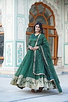 Soft Silk Long Frock With Duppta