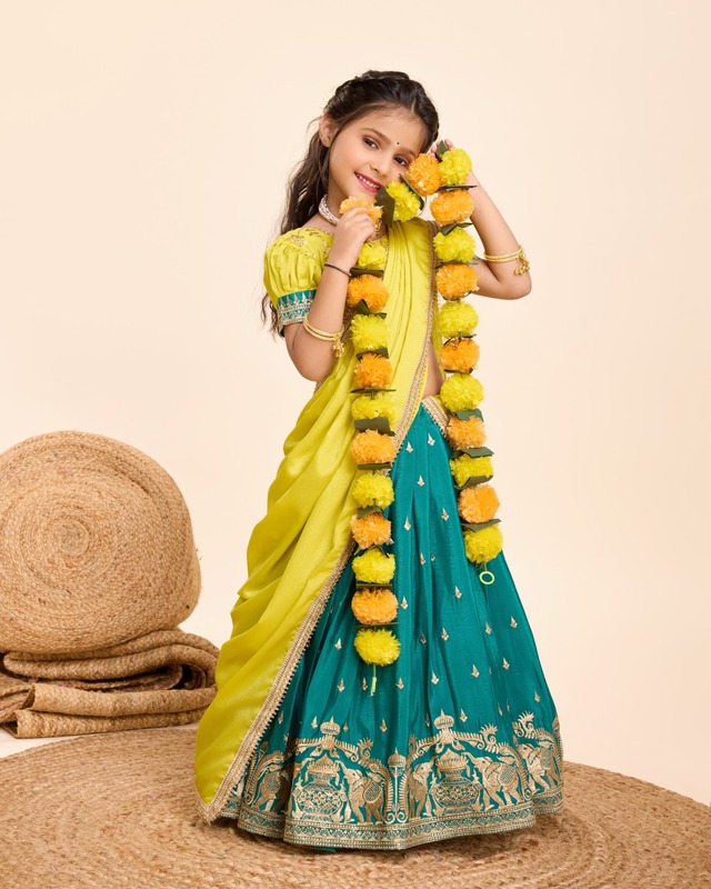 P176: Beautiful Soft Chinnon Silk Lehanga Sets P176: Beautiful Soft Chinnon Silk Lehanga Sets