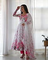 B2051: Beautiful 3Pc Organza Frock Set