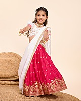 P176: Beautiful Soft Chinnon Silk Lehanga Sets P176: Beautiful Soft Chinnon Silk Lehanga Sets