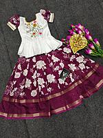 P337: Beautiful Dola Silk Kids Lehenga Sets P337: Beautiful Dola Silk Kids Lehenga Sets