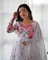 B2051: Beautiful 3Pc Organza Frock Set