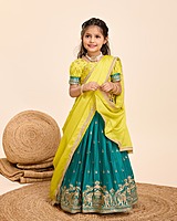 P176: Beautiful Soft Chinnon Silk Lehanga Sets P176: Beautiful Soft Chinnon Silk Lehanga Sets