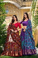 V180: Beautiful Dola silk Lehanga sets