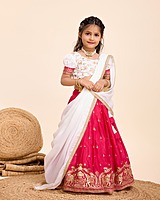 P176: Beautiful Soft Chinnon Silk Lehanga Sets P176: Beautiful Soft Chinnon Silk Lehanga Sets