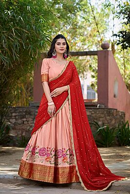 P555: Beautiful Soft Silk Lehenga Sets