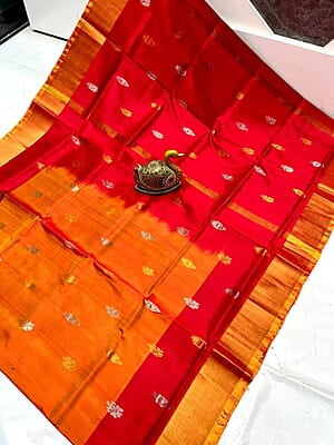 B063: Pure Handloom Uppada Silk Saree With Blouse Stitching