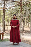 V510: Beautiful Georgette frocks with duppata