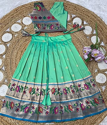 V133: Beautiful Soft silk paithani lehanga set