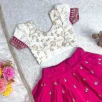 P176: Beautiful Soft Chinnon Silk Lehanga Sets P176: Beautiful Soft Chinnon Silk Lehanga Sets