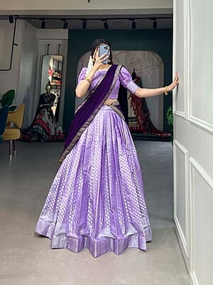 M818: Beautiful Soft Silk  Lehanga Set