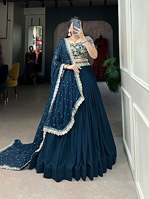 P556: Beautiful Designer Georgette Lehenga Set