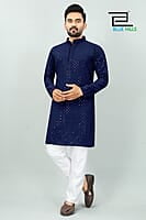 B680: Men Chikankari Kurta Pajama Sets