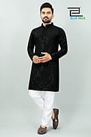 B680: Men Chikankari Kurta Pajama Sets