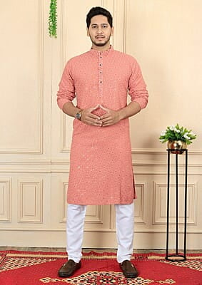 B1009: Men Chikankari Kurta Pajama Sets