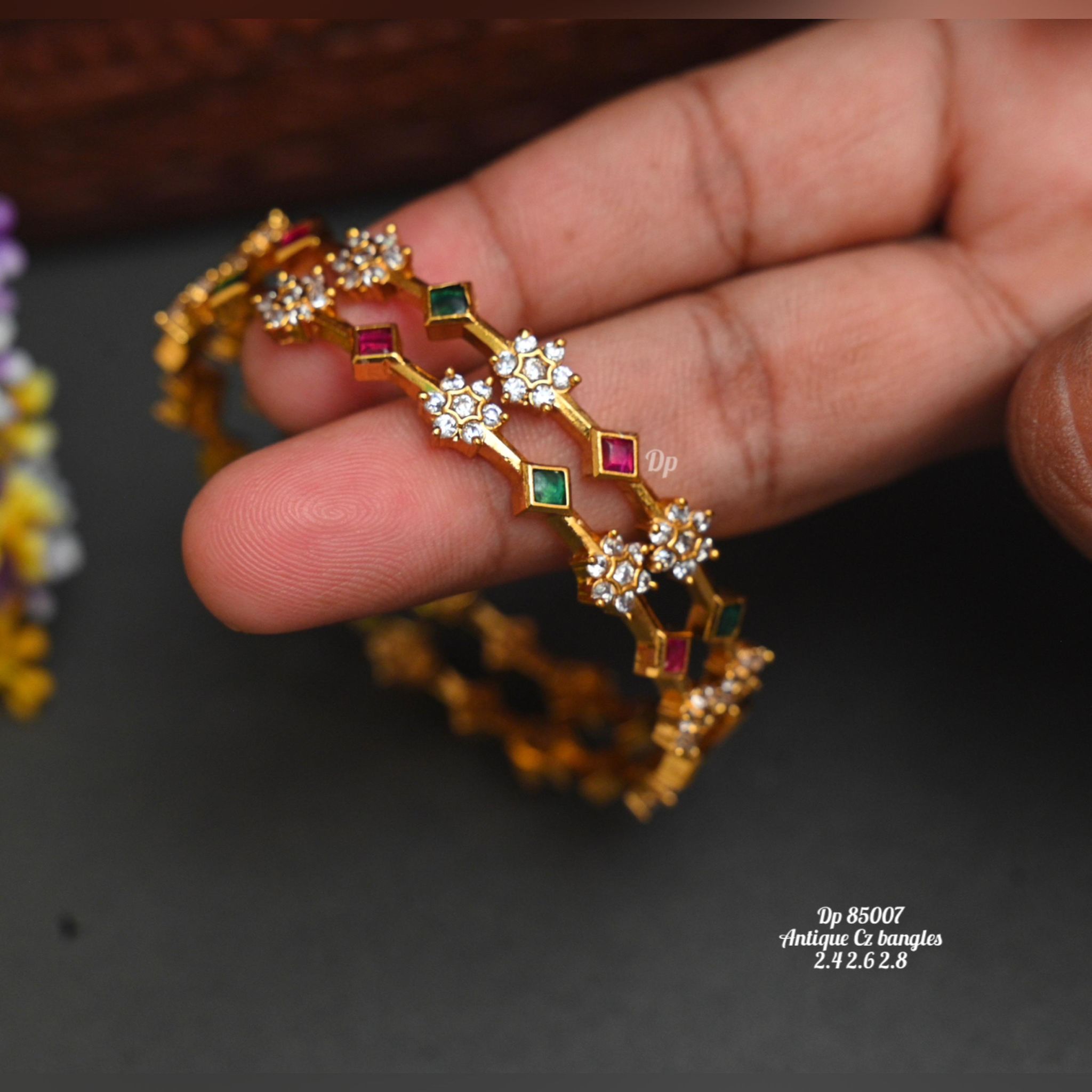 V910: Beautiful Antique CZ Bangles