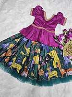 P178: Beautiful Designer Chinnon Silk Kids Lehenga Set P178: Beautiful Designer Chinnon Silk Kids Lehenga Set