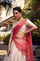 P557: Beautiful Soft Silk Lehenga Set