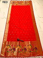 B1971: Beautiful Soft Silk Paithani Duppatas B1971: Beautiful Soft Silk Paithani Duppatas