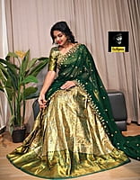 B3220: Beautiful Semi Kanchi Pattu Lehenga Set