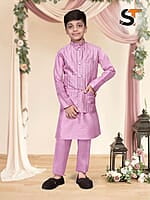 V136: Beautiful Kids Kurta Pajama Set With Jacket V136: Beautiful Kids Kurta Pajama Set With Jacket