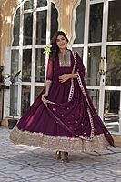 P338: Beautiful Georgette Frocks With Duppata