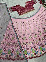 P704: Beautiful Bridal Wear Mirror Work Lehanga Sets
